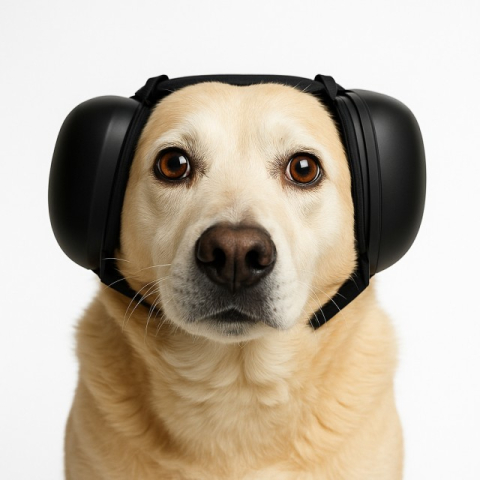Casti antifonice caini - Antifoane protectie auz animale, dimensiune M, Negru