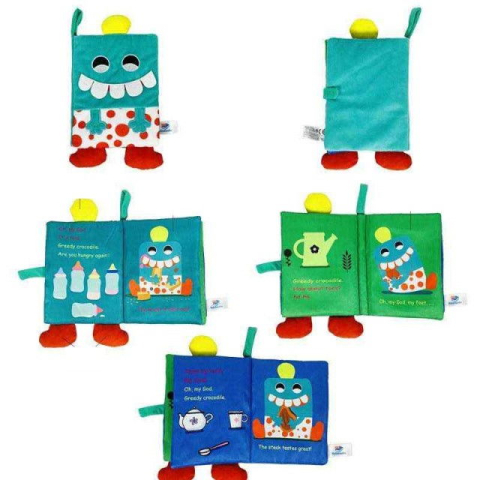 Jucarii senzoriale - Carte senzoriala bebe, cu picioruse, educativa pentru bebelusi, 18.5 x 15 x 3 cm, Empria, Diverse modele