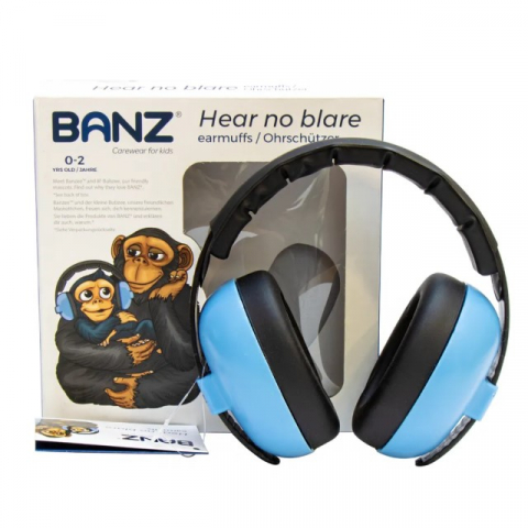Casti antifonice pentru bebelusi si copii, Banz, Bubzee, 3-36 luni, Sky Blue [6]