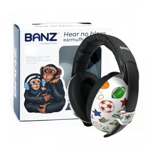 Casti antifonice pentru bebelusi si copii, Banz, Bubzee, 3-36 luni, Sports [3]
