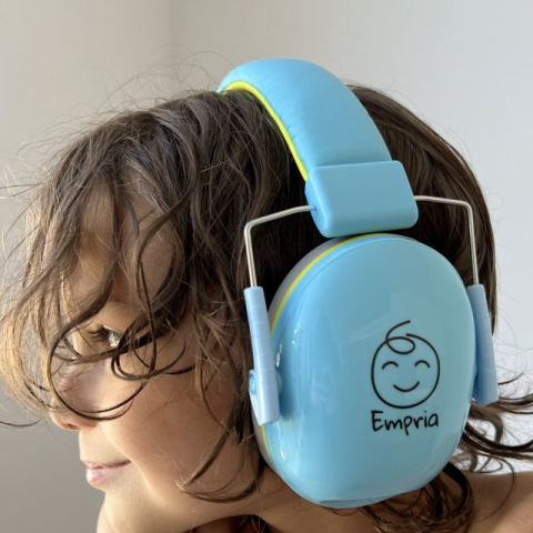 Casti antifonice pentru copii Quiet Tones, dimensiune ajustabila, Empria, Aqua Calm