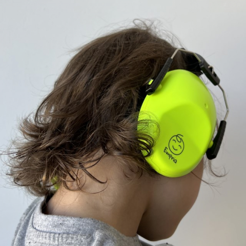 Casti antifonice pentru copii Vivid Slim, model ajustabil, Empria, Lime Light [2]