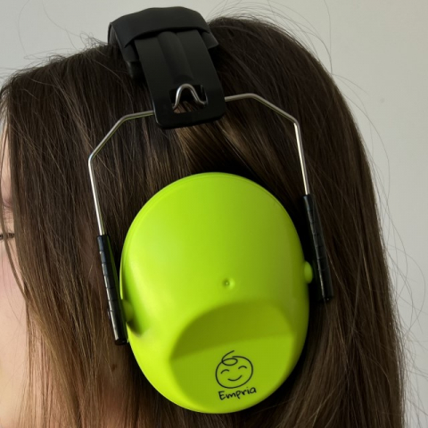 Casti antifonice pentru copii Vivid Slim, model ajustabil, Empria, Lime Light [7]