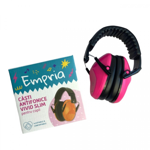 Casti antifonice pentru copii Vivid Slim, model ajustabil, Empria, Pink Pulse [11]