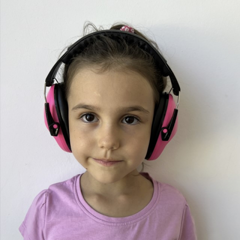 Casti antifonice pentru copii Vivid Slim, model ajustabil, Empria, Pink Pulse [7]