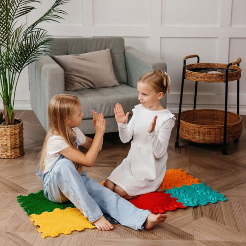 Covoras ortopedic, senzorial, set puzzle, 8 piese cu diferite texturi, Marco Polo [5]