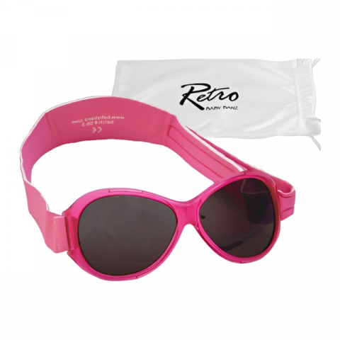 Ochelari de Soare pentru Bebelusi, 0-2 ani, Retro, Oval Pink [5]