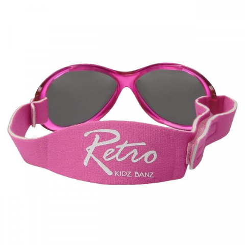 Ochelari de soare copii - Ochelari de Soare pentru Bebelusi, 0-2 ani, Retro, Oval Pink
