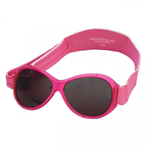 Ochelari de soare copii - Ochelari de Soare pentru Bebelusi, 0-2 ani, Retro, Oval Pink