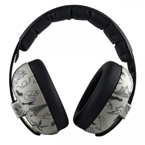 Pachet Combo, Casti Antifonice Banz bebe + Ochelari de Soare Protectie UV, 3 - 36 luni, Grafiti [6]