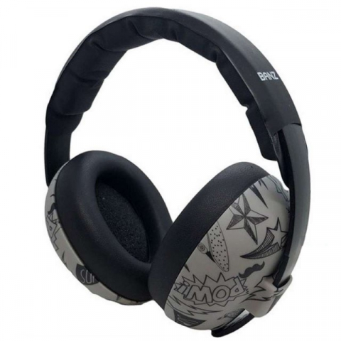 Pachet Combo, Casti Antifonice Banz bebe + Ochelari de Soare Protectie UV, 3 - 36 luni, Grafiti [2]