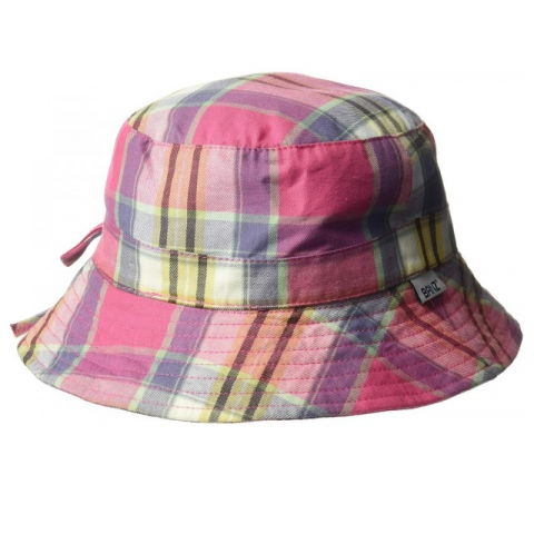 Palarii de soare copii - Palarie Bebelusi Bucket, Protectie Soare UPF50+, Pink Check, Diverse marimi