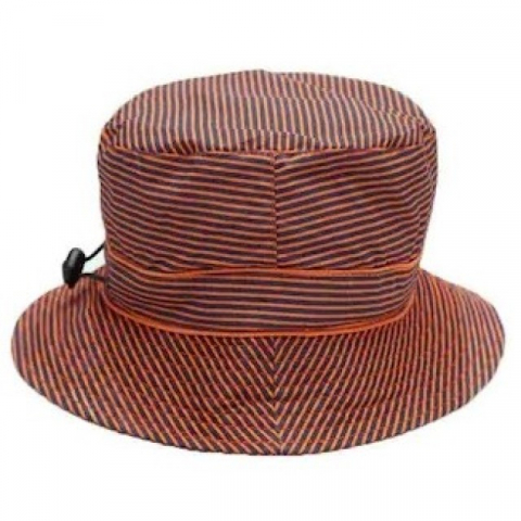 Palarie Bebelusi Bucket, Protectie Solara UPF50+, Blue Orange Stripe, Diverse marimi [3]