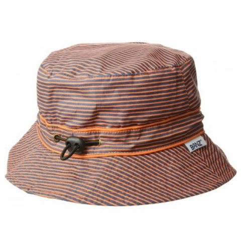 Palarii de soare copii - Palarie Bebelusi Bucket, Protectie Solara UPF50+, Blue Orange Stripe, Diverse marimi