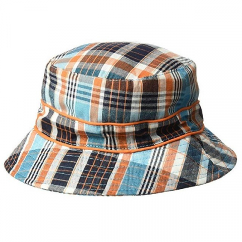 Palarii de soare copii - Palarie Bucket, Protectie Soare UPF50+, Blue Orange, Diverse marimi