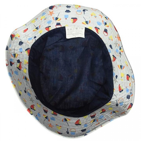 Palarii de soare copii - Palarie Copii Bucket, Protectie Soare UPF50+, Seaside, 4 - 6 ani
