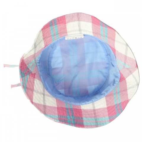 Palarii de soare copii - Palarie Copii Bucket, Protectie Soare UPF50+, White Check, Diverse marimi