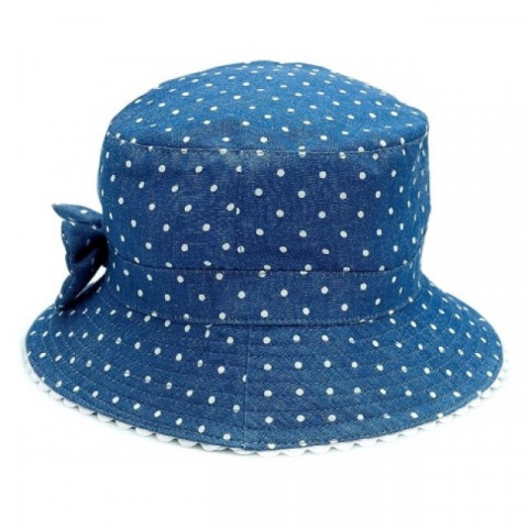 Palarie Copii Bucket, Protectie Solara UPF50+, Blue Dots, Diverse marimi [4]