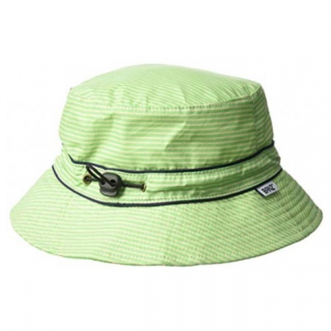Palarii de soare copii - Palarie Copii Bucket, Protectie Solara UPF50+, Green-White, 2 - 4 ani