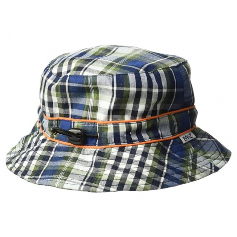 Palarii de soare copii - Palarie Copii Bucket, Protectie Solara UPF50+, Navy Check, Diverse marimi