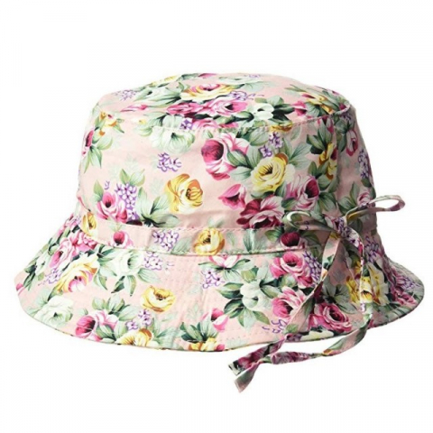 Palarii de soare copii - Palarie Copii Bucket, Protectie Solara UPF50+, Vintage Rose, Diverse marimi