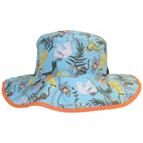 Palarie Bebelusi Reversibila, Protectie Solara UPF50+, Jungle Light, 0 - 2 ani [5]