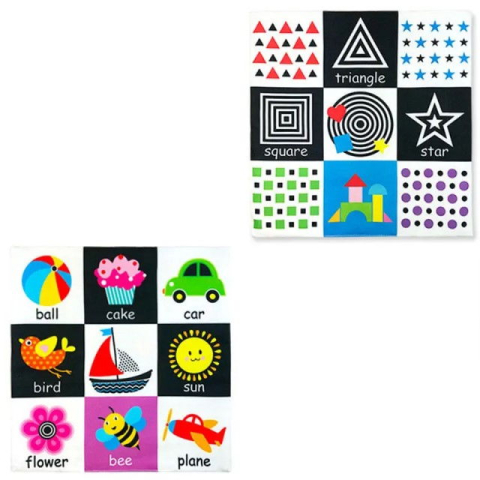 Paturica senzoriala bebe, jucarie moale educativa, 27 x 27 cm, Empria, Diverse modele [5]