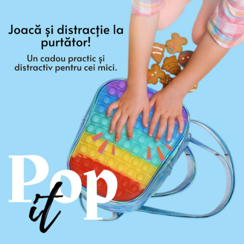 Rucsac ghiozdan prescolari, Empria, Pop It, Antistres, Rainbow [3]
