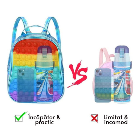 Rucsac ghiozdan prescolari, Empria, Pop It, Antistres, Rainbow [5]