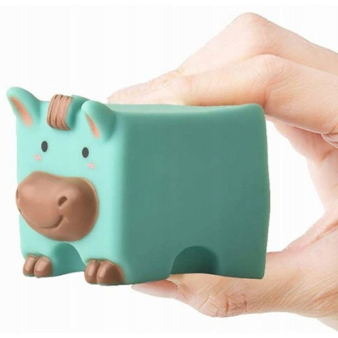 Set 6 cuburi de construit din silicon, jucarie educationala colorata, Empria, animale [8]