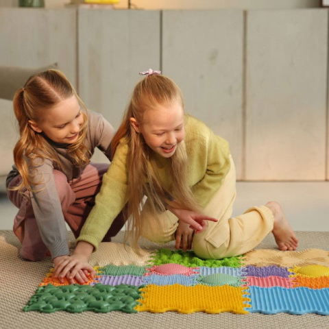 Set mini-puzzle, joc de coordonare maini si picioare, 12 piese, Multicolor [3]