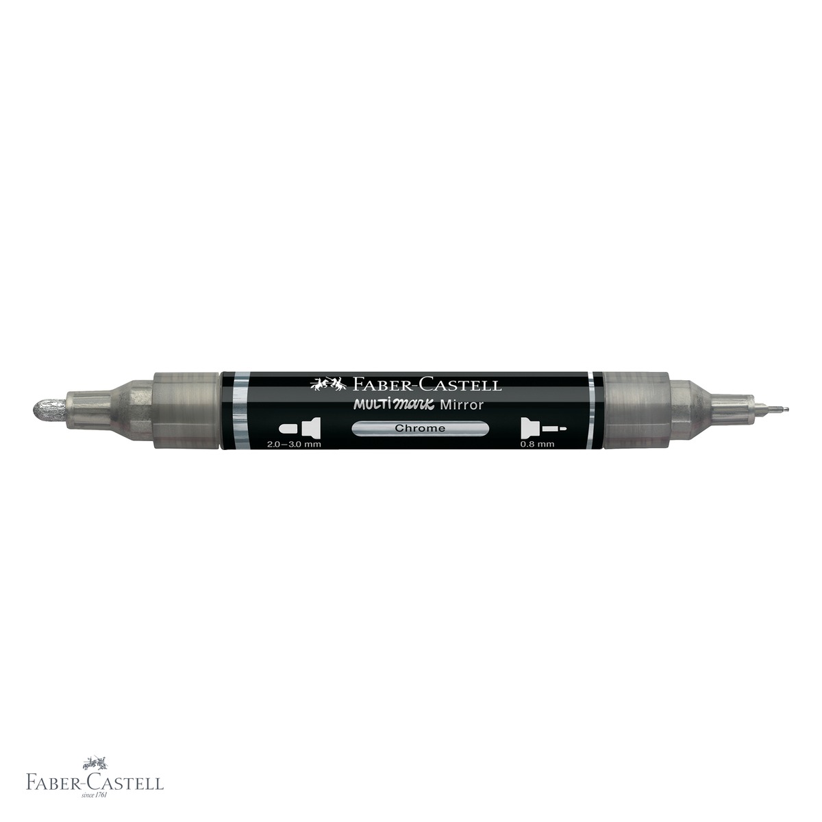 Marker acrilic Faber-Castell Multimark, culoare 551 efect oglinda, varf dublu pentru arta si decoratiuni [4]