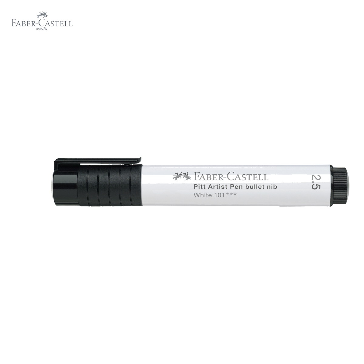 Marker cu pensula Faber-Castell Pitt Artist Pen Big Brush, cerneala pigmentata alba, pentru schite si ilustratii [5]