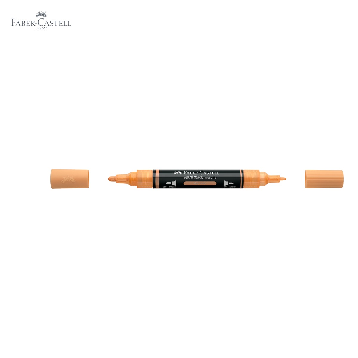 Marker acrilic Faber-Castell Multimark, culoare piersica 416, varf dublu, pentru multiple suprafete [5]