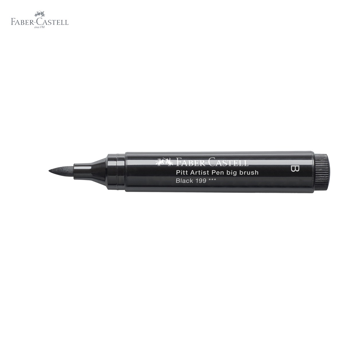 Marker cu pensula Faber-Castell Pitt Artist Pen Big Brush, varf flexibil, cerneala pigmentata negru, pentru schite si ilustratii [5]