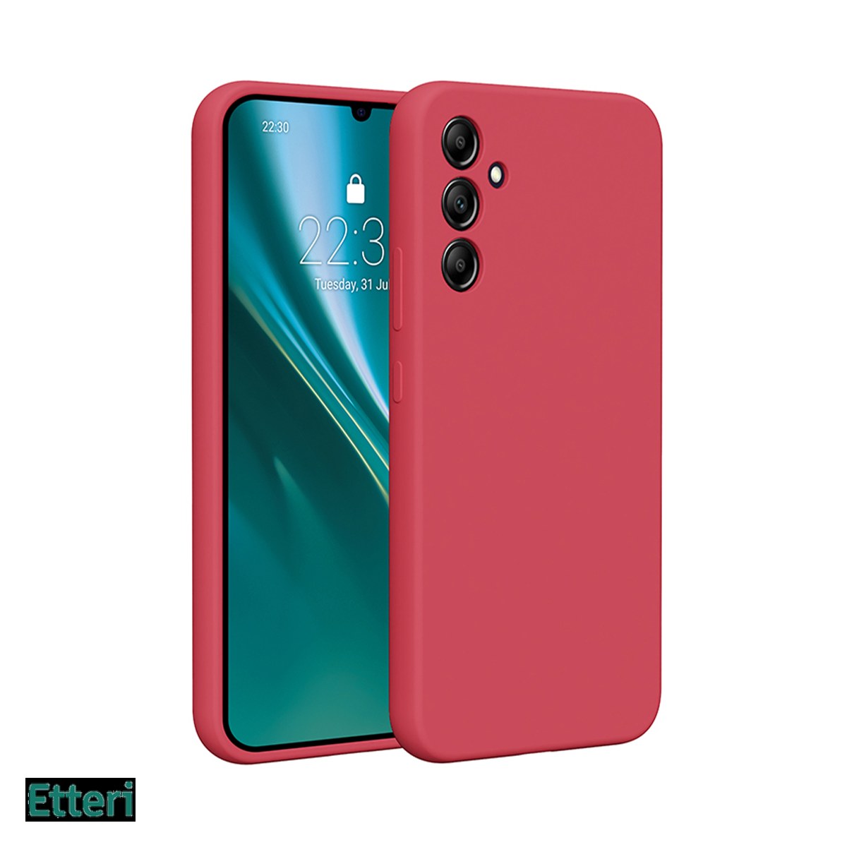 Huse si protectii pentru Samsung Galaxy A34 - Husa Etteri Silicone raspberry pentru Samsung Galaxy A34, Carcasa, Rosu