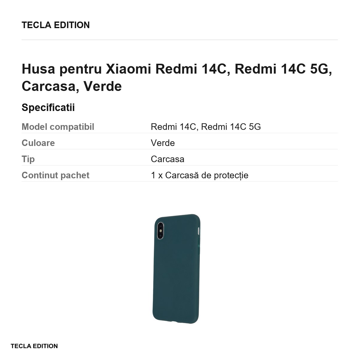 Husa Matt TPU forest pentru Xiaomi Redmi 14C, Redmi 14C 5G, Carcasa, Verde [3]