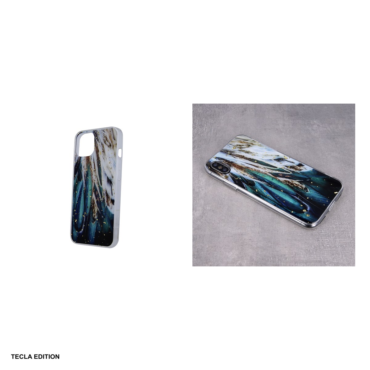 Husa Gold Glam feathers pentru Xiaomi Redmi 14C 4G, Redmi 14C 5G, Carcasa, Multicolor [5]