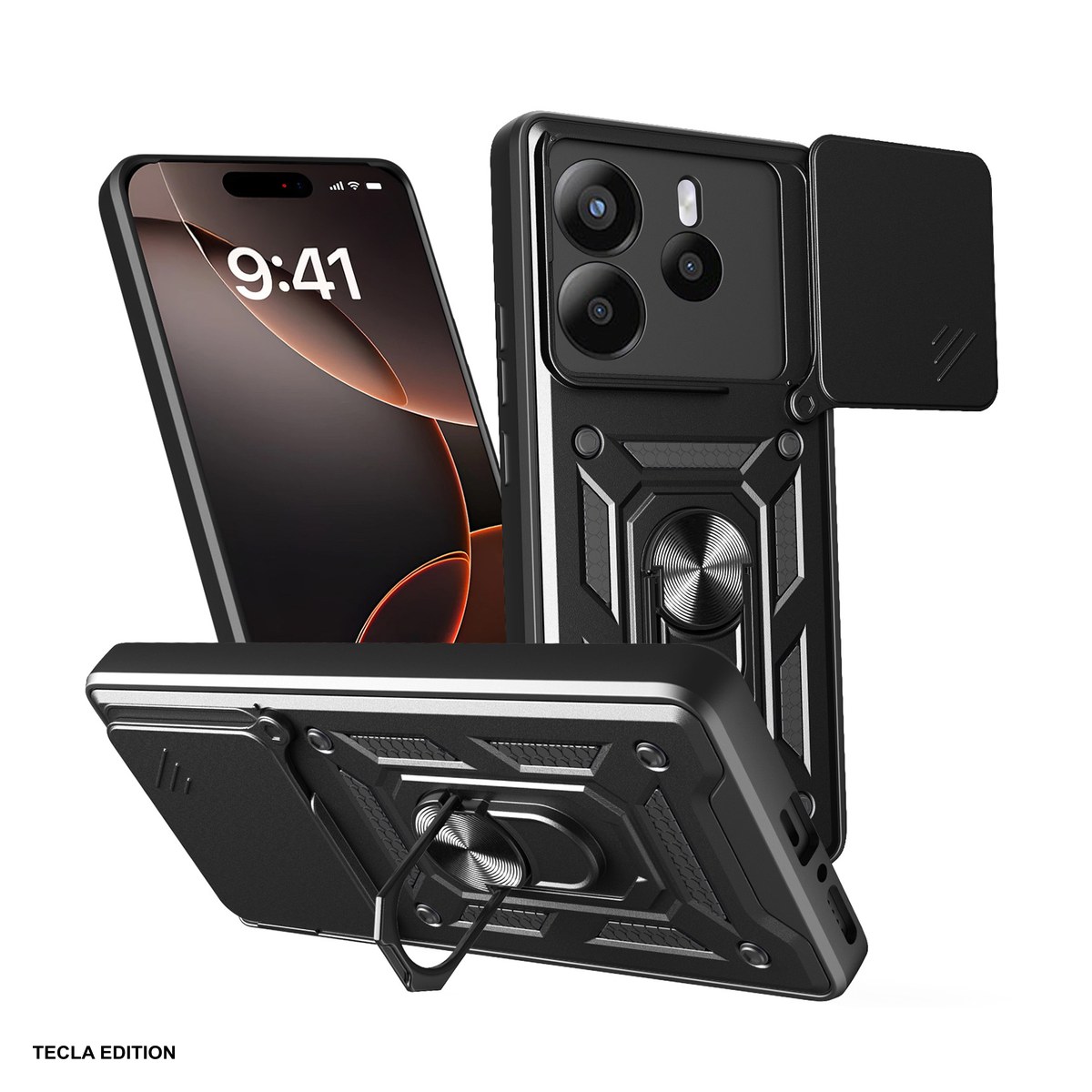 Husa Defender Slide pentru Xiaomi Redmi Note 14 5G, Carcasa, Negru [1]