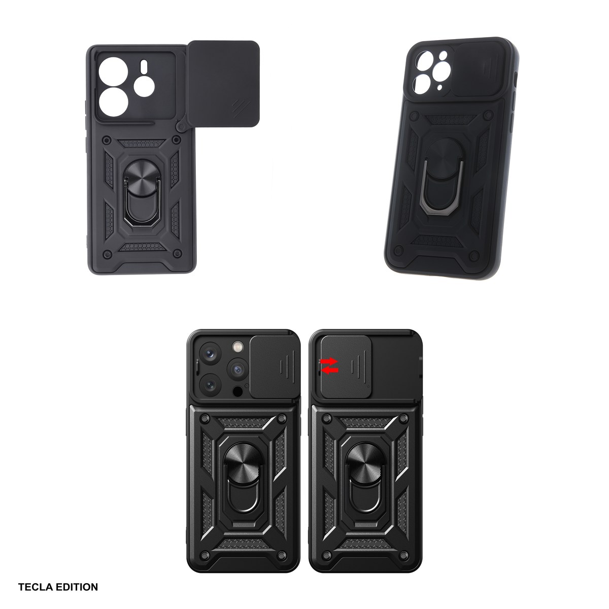 Husa Defender Slide pentru Xiaomi Redmi Note 14 5G, Carcasa, Negru [4]