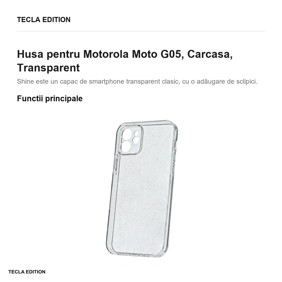 Husa Shine pentru Motorola Moto G05, Carcasa, Transparent [2]