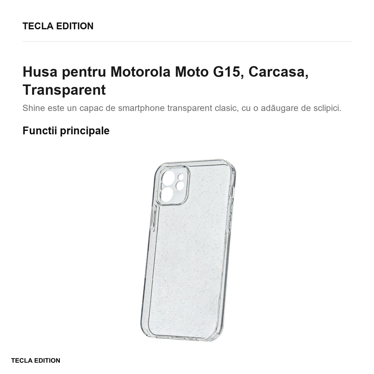 Husa Shine pentru Motorola Moto G15, Carcasa, Transparent [2]