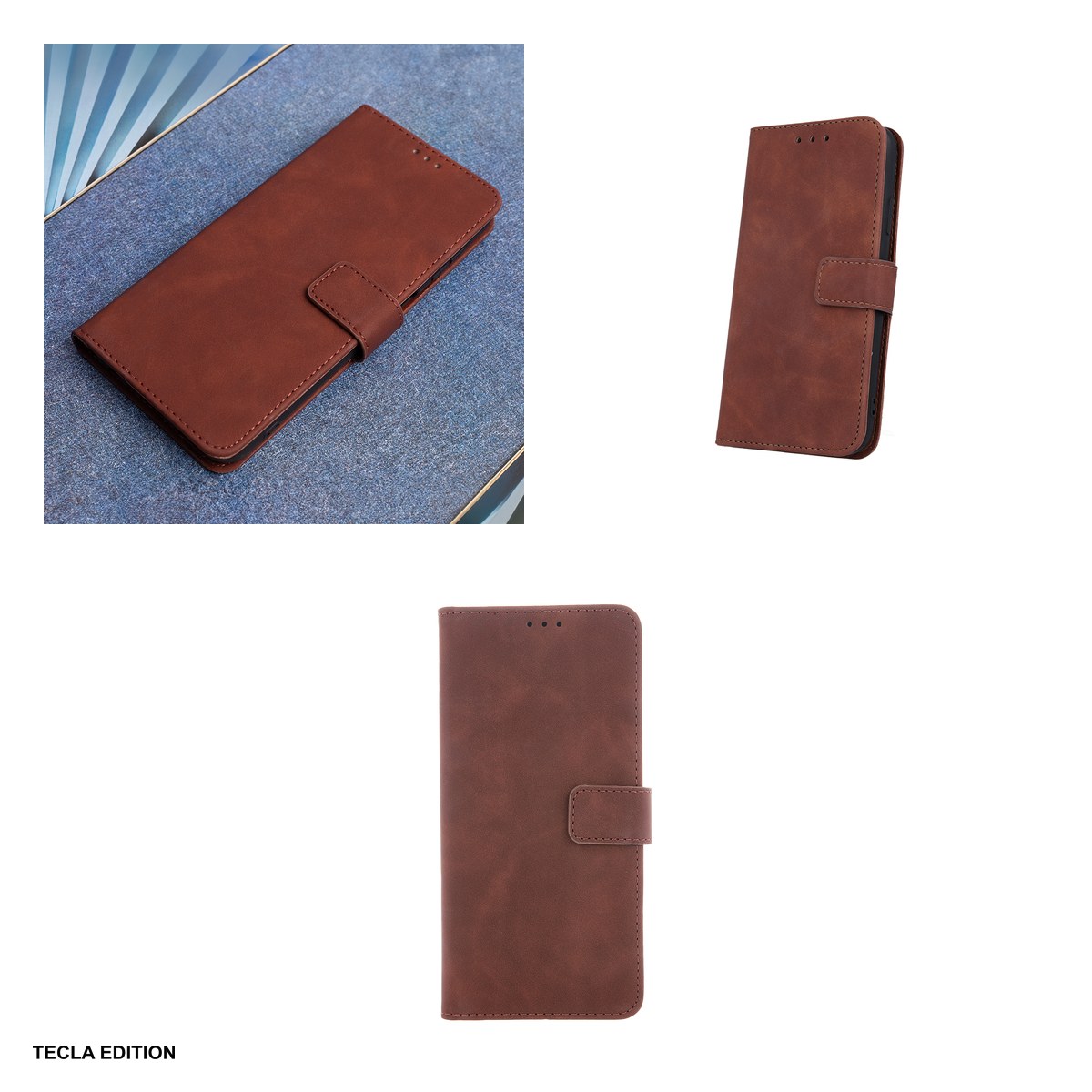 Husa Smart Velvet pentru Samsung Galaxy S25 FE, tip carte cu inchidere magnetica, Maro [4]