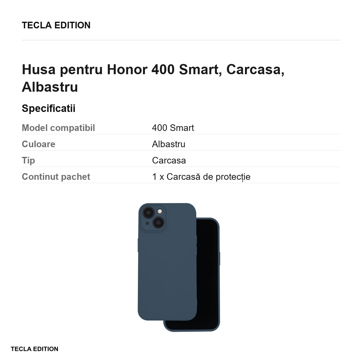 Husa Silicon pentru Honor 400 Smart, Carcasa, Albastru [3]