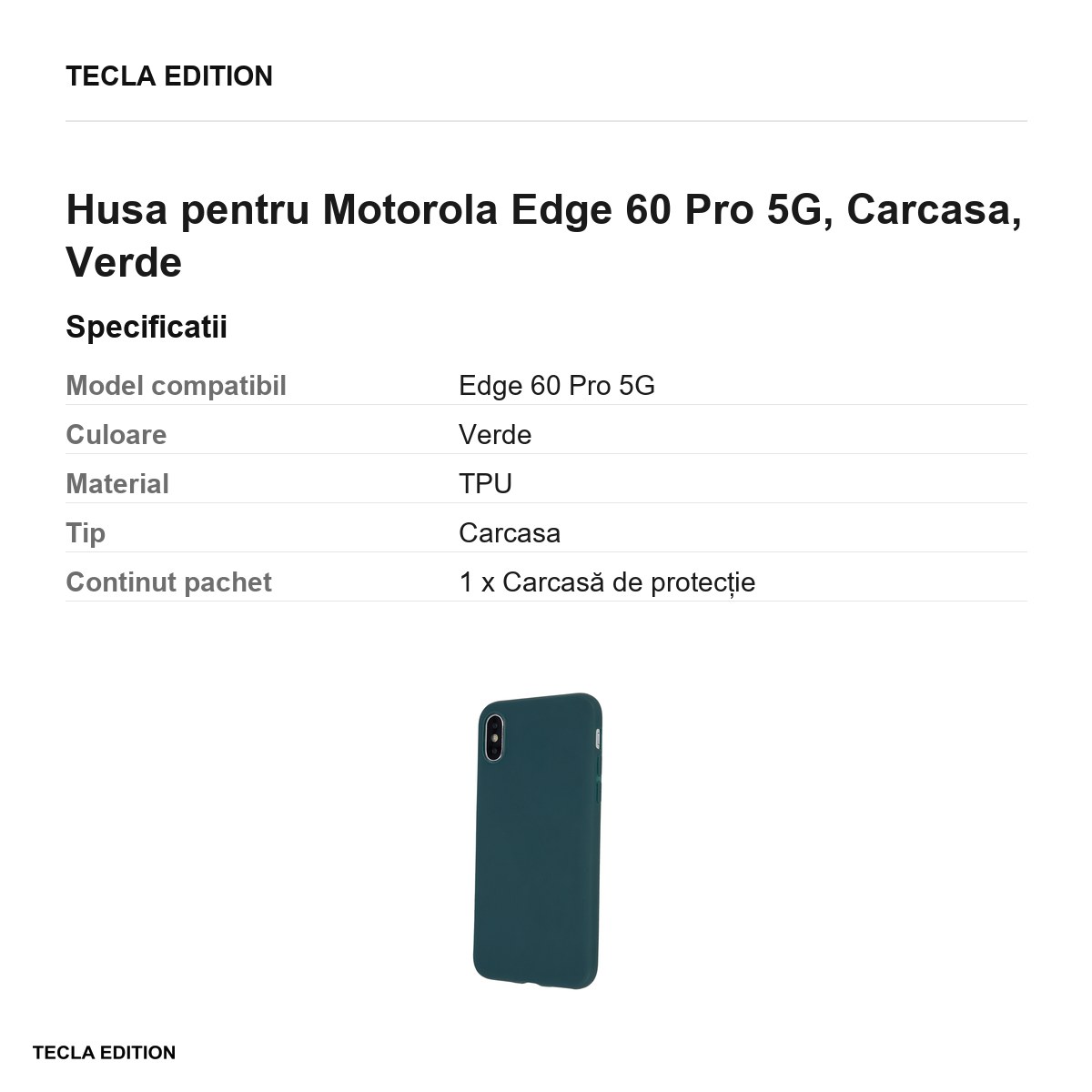 Husa Matt TPU forest pentru Motorola Edge 60 Pro 5G, Carcasa, Verde [3]