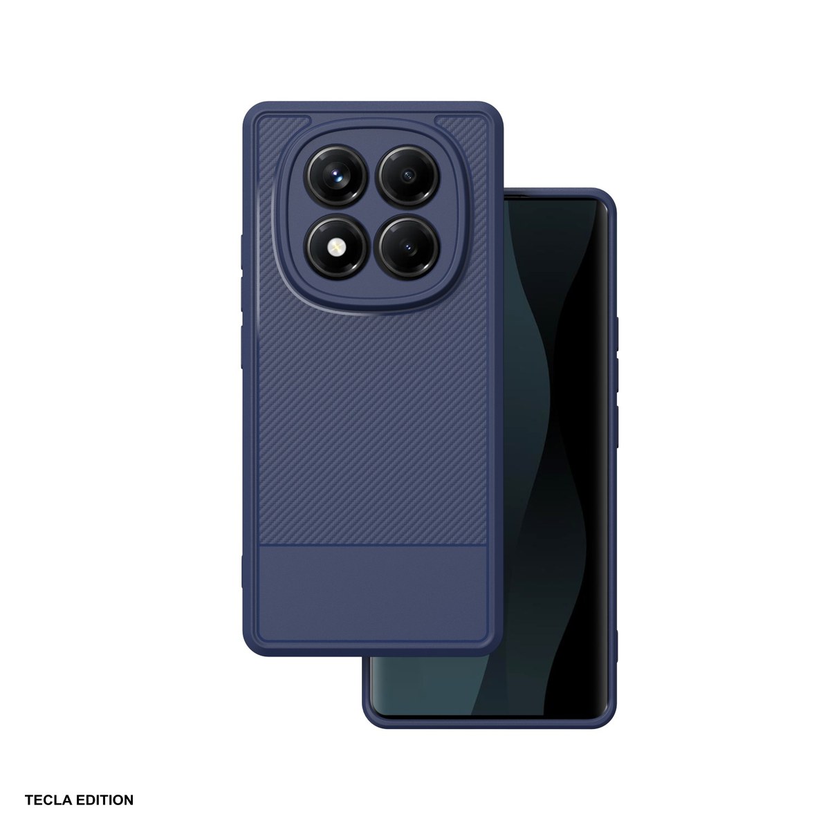 Huse si protectii pentru Xiaomi Note 14 Pro 5G - Husa Simple Carbon pentru Xiaomi Note 14 Pro 5G (Global), Redmi Note 14 Pro Plus 5G (Global), Carcasa, Albastru