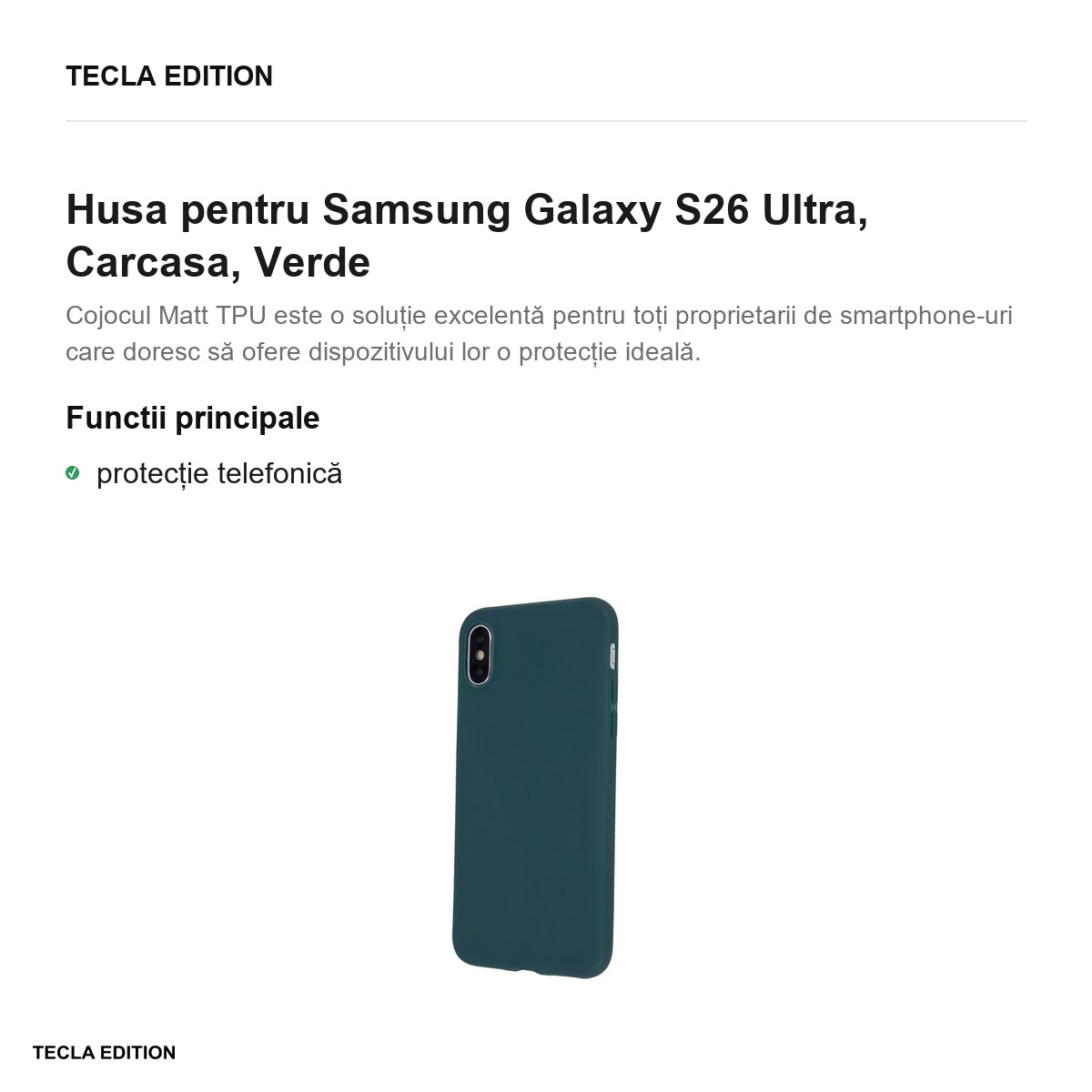 Husa Matt TPU forest pentru Samsung Galaxy S26 Ultra, Carcasa, Verde [2]