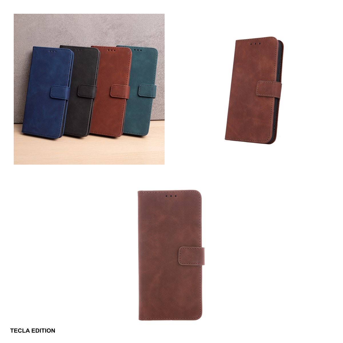 Husa Smart Velvet pentru Samsung Galaxy S26 Ultra, tip carte cu inchidere magnetica, Maro [4]