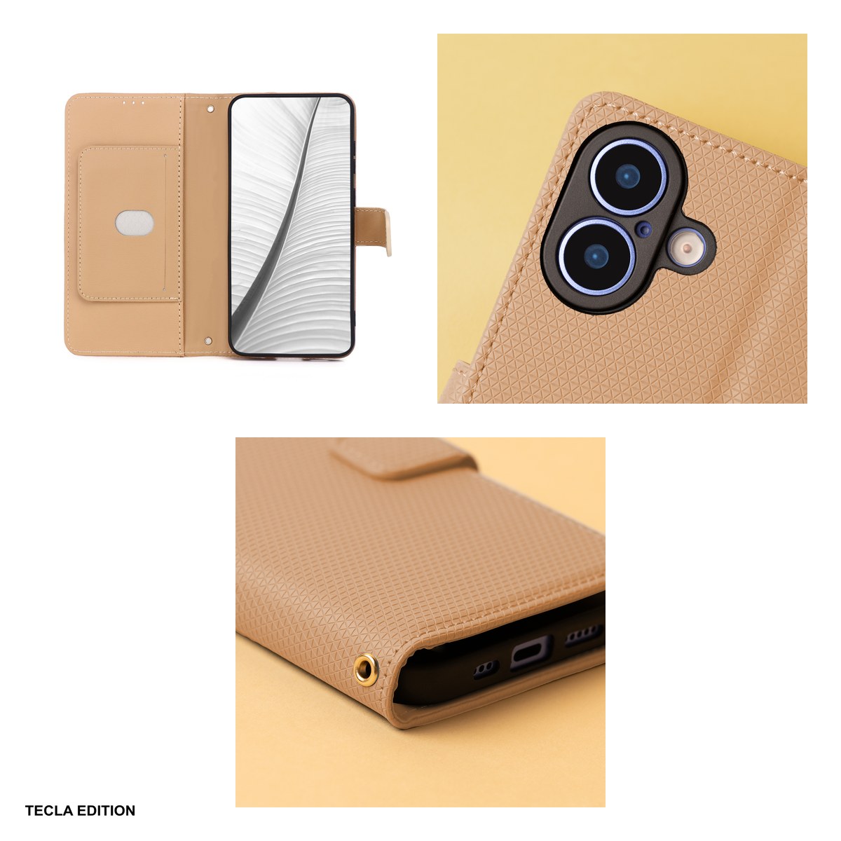 Husa Smart Triangle pentru Samsung Galaxy A36 5G, Galaxy A56 5G, tip carte, Maro [4]