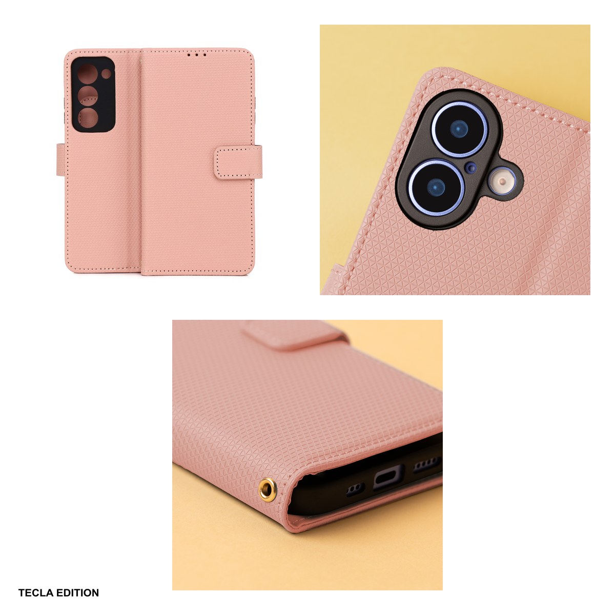 Husa Smart Triangle pentru OPPO A5 5G, tip carte, Roz [4]